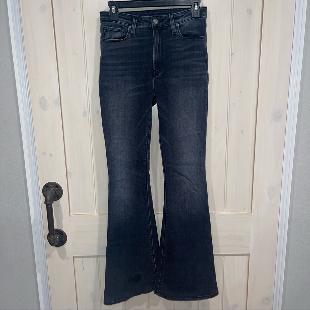 HUDSON Women's High Rise 5 Pocket Flare Black Jeans